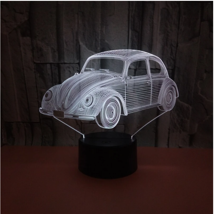Colorful Touch Remote Control LED Visual Light Gift 3D Small Table Lamp - One Red Hill