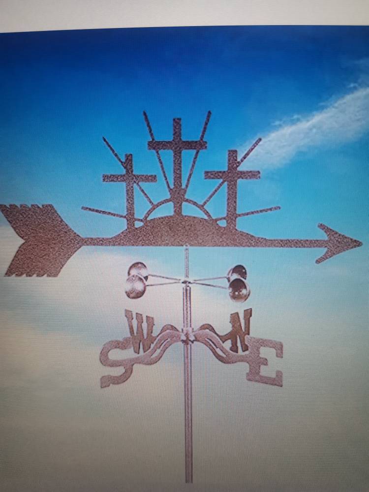 Weather Vane Retro Iron Roof Decoration