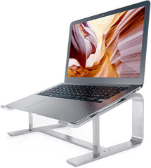 Laptop Stand, Computer Stand for Laptop, Aluminium Laptop Riser, Ergonomic Laptop Holder Compatible with MacBook Air Pro, Dell XPS, More 10-17 Inch Laptops Work from Home-Sliver Amazon Banned - One Red Hill