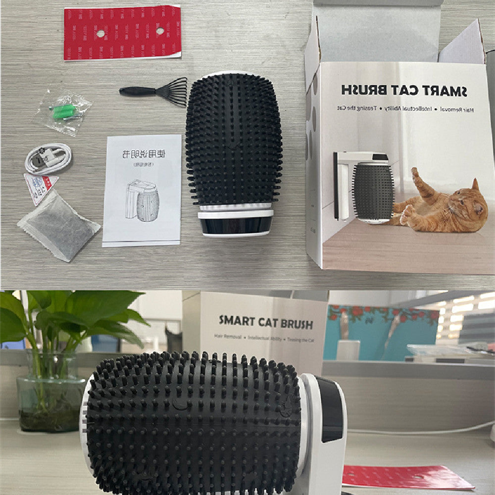 Automatic Cat Self Groomer Wall Corner Brushes Soft Cat Corner Scratcher Self Grooming - One Red Hill