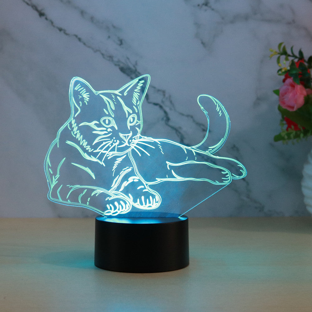 Touch Remote Control Charging Decoration Gift Seven-color Night Light - One Red Hill