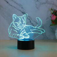 Touch Remote Control Charging Decoration Gift Seven-color Night Light - One Red Hill