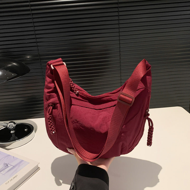Nylon Washed Cloth Shoulder Bag Large-capacity Crossbody Bags - One Red Hill
