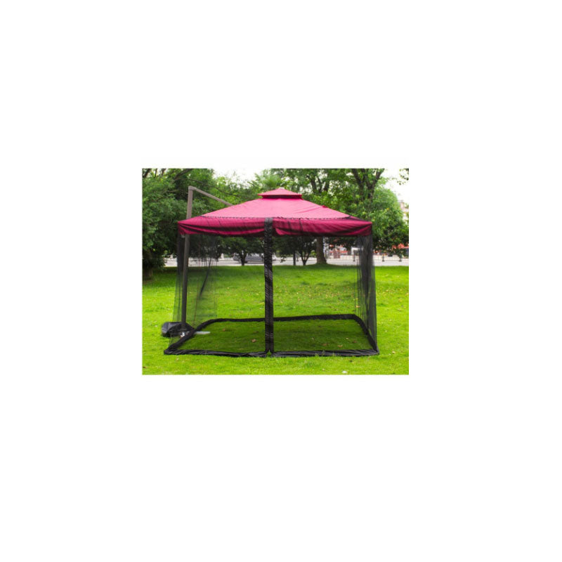Mosquito Net Outdoor Patio Umbrella Net Cover Roman Umbrella - One Red Hill