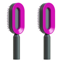 Self Cleaning Hair Brush For Women One-key Cleaning Hair Loss Airbag Massage Scalp Comb Anti-Static Hairbrush - One Red Hill