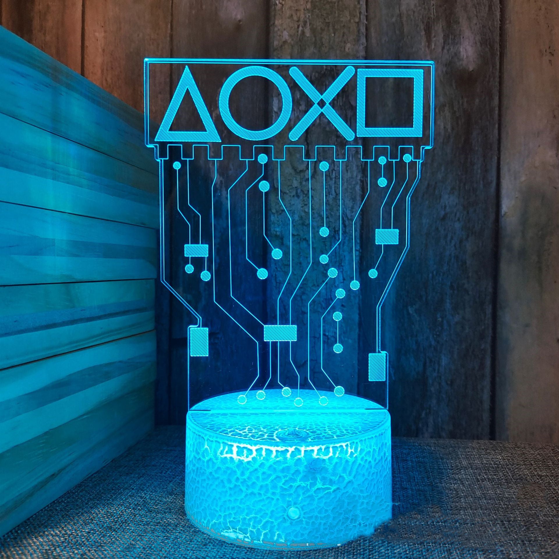 Small Night Light Touch Remote Control Cracked LED - One Red Hill