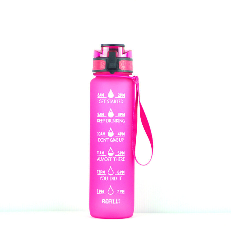 Transparent Flask Water Bottle 1000ml Bottled Kawaii Bottle Bpa Free Infuser Plastic Milk Sports Clear Water Bottle Kawaii Cup - One Red Hill