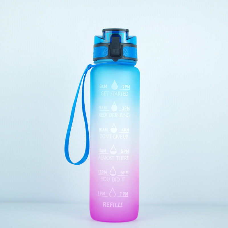Transparent Flask Water Bottle 1000ml Bottled Kawaii Bottle Bpa Free Infuser Plastic Milk Sports Clear Water Bottle Kawaii Cup - One Red Hill