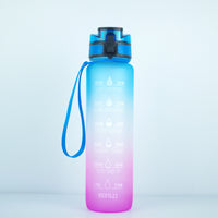 Transparent Flask Water Bottle 1000ml Bottled Kawaii Bottle Bpa Free Infuser Plastic Milk Sports Clear Water Bottle Kawaii Cup - One Red Hill