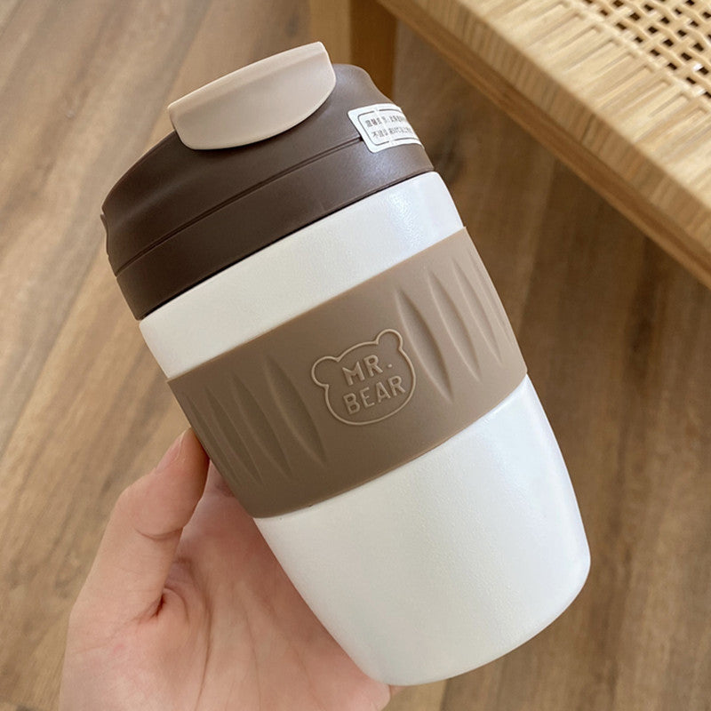 Simple And High-value Stainless Steel Vacuum Flask With Straw
