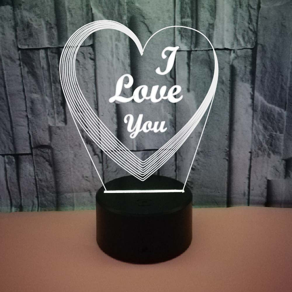 Creative Touch Remote Control Love LOVE 3D Table Lamp - One Red Hill