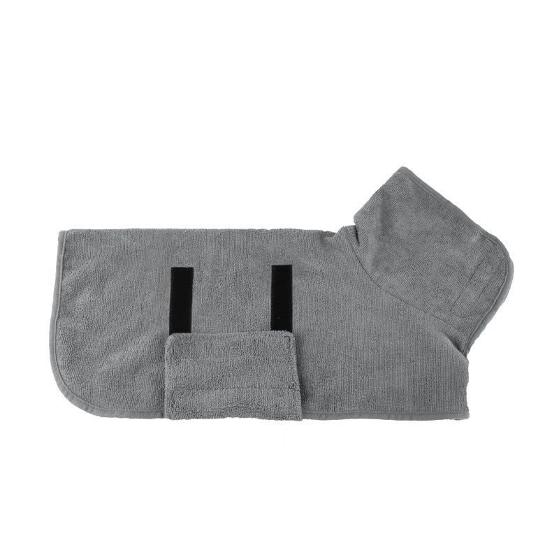 Absorbent Pet Bathrobe With Waist-wrapped Microfiber - One Red Hill
