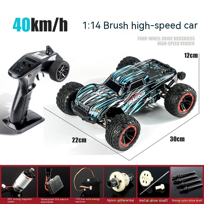 Plastic Remote Control Car Electric High-speed Four-wheel Drive Car Brushless - One Red Hill