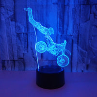 New Stunt Motorcycle 3D Light Colorful Touch Remote Control LED Visual Light - One Red Hill