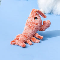 Pet Toys Electric Jumping Shrimp USB Charging Simulation Lobster Funny Cat Plush Pets Toy - One Red Hill