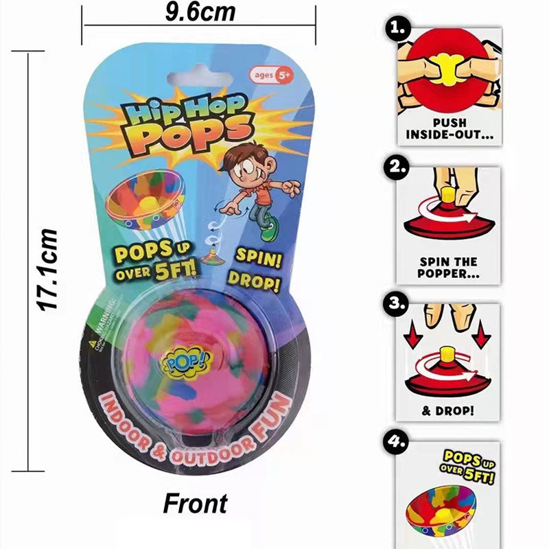 Children Toys Camouflage Bounce Rubber Popping Bowls Novelty Elastic Hip Hop Jumps Fidget Toys Outdoor Funny Sports Gifts For Kids