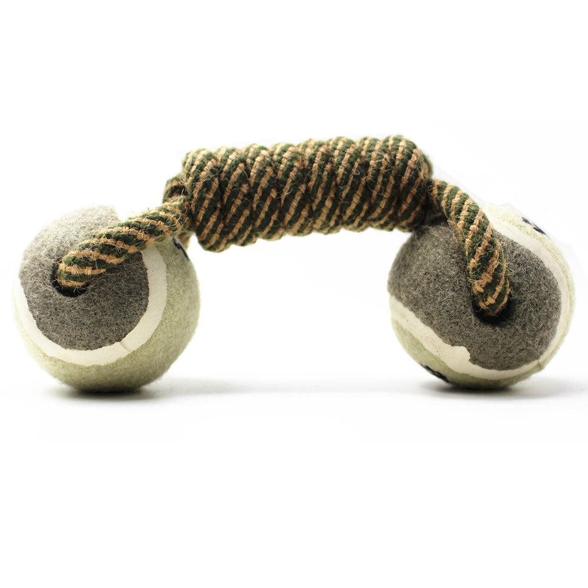 Cotton Rope Tennis Dumbbell Dog Toy - One Red Hill