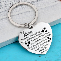 MUM Thank You For Everthing - Gift Stainless Steel Keychain