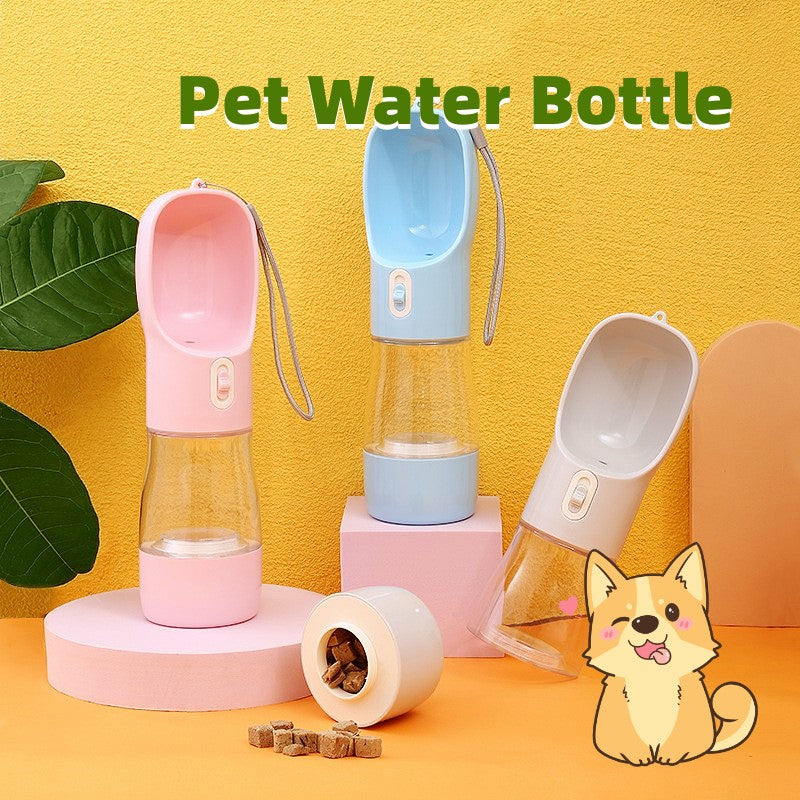Pet Dog Water Bottle Feeder Bowl Portable Water Food Bottle Pets Outdoor Travel Drinking Dog Bowls Water Bowl For Dogs - One Red Hill