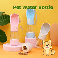 Pet Dog Water Bottle Feeder Bowl Portable Water Food Bottle Pets Outdoor Travel Drinking Dog Bowls Water Bowl For Dogs - One Red Hill