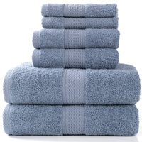 Home Simple Cotton Absorbent Towel Bath Towel 6-Piece Set - One Red Hill