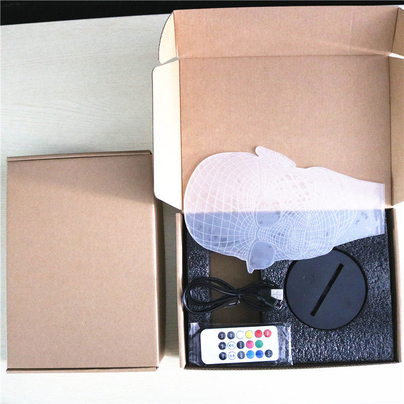 Touch Remote Control Charging Decoration Gift Seven-color Night Light - One Red Hill