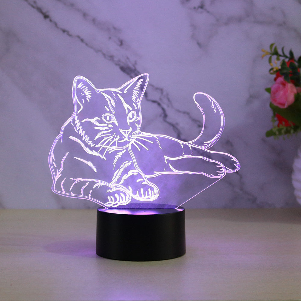 Touch Remote Control Charging Decoration Gift Seven-color Night Light - One Red Hill