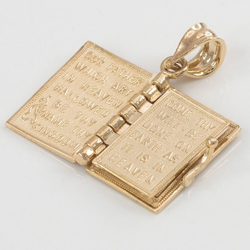 Religion Necklace Openable Holy Bible Book Pendant Necklaces Christian Jewelry