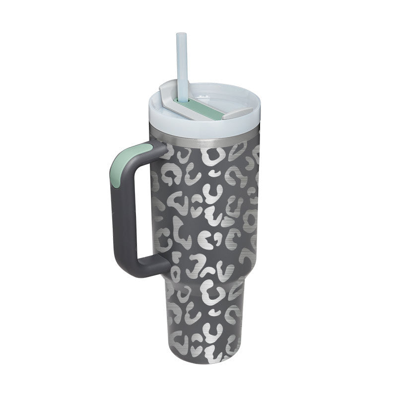 Handle Straw Insulated Stainless Steel Spill Proof Vacuum Coffee Cup