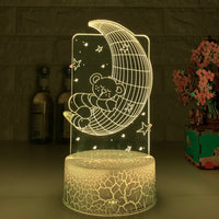 Remote Control Touch 3D LED Night Light - One Red Hill