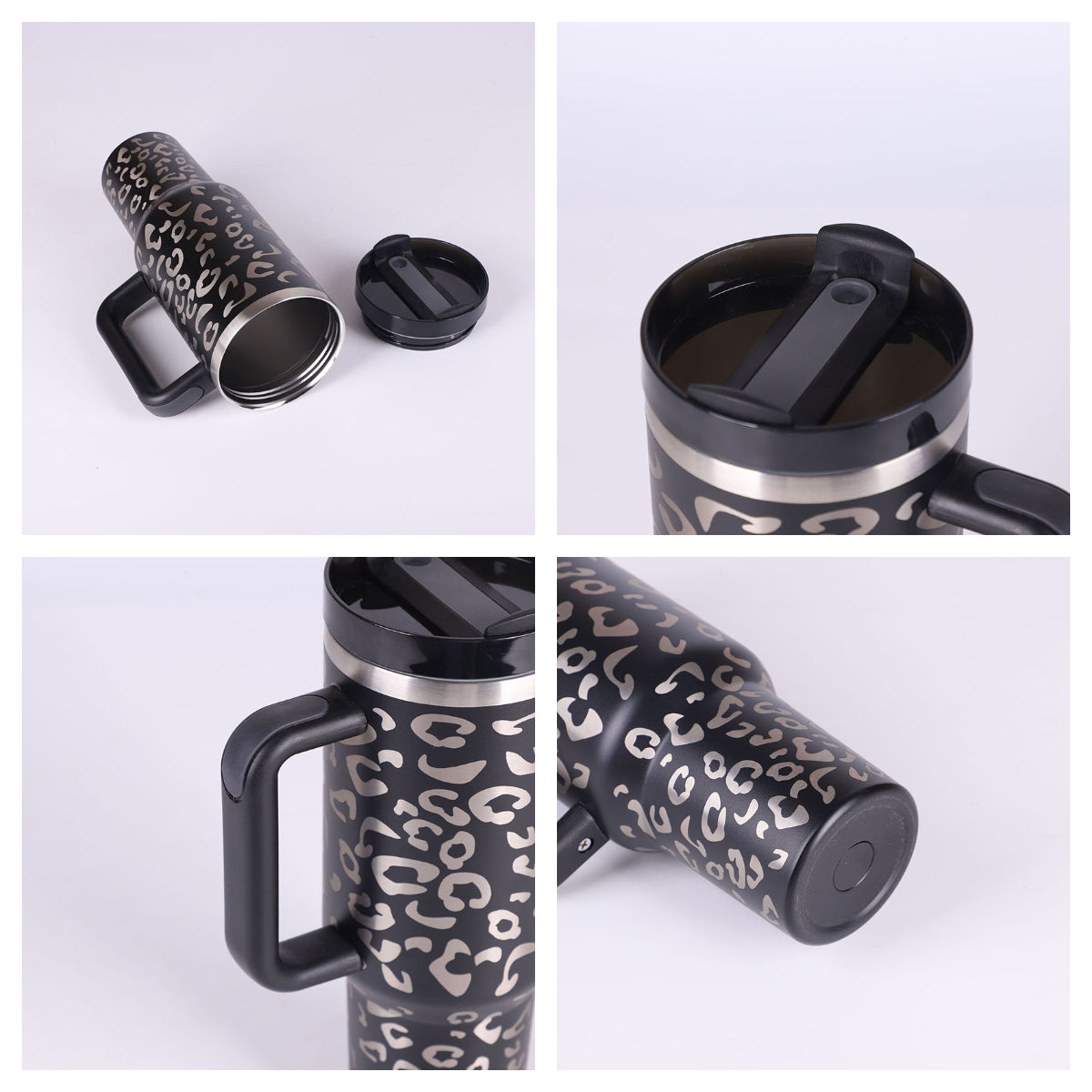 Handle Straw Insulated Stainless Steel Spill Proof Vacuum Coffee Cup