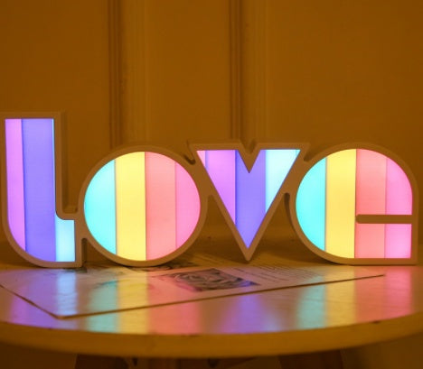 Valentines Day Decor LED LOVE Light Valentines Day Gift For Girlfriend Bithday Wedding Party Decoration Romantic Wedding Decor - One Red Hill