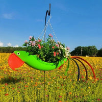 Colorful Bird Parrot Flower Pot Courtyard Garden Decoration - One Red Hill