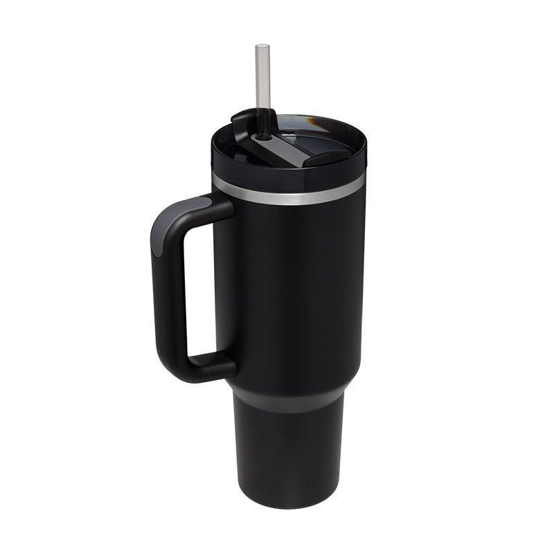 Handle Straw Insulated Stainless Steel Spill Proof Vacuum Coffee Cup