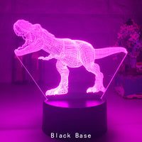 Dinosaur 3D Colorful Touch Remote Control LED Visual Light - One Red Hill