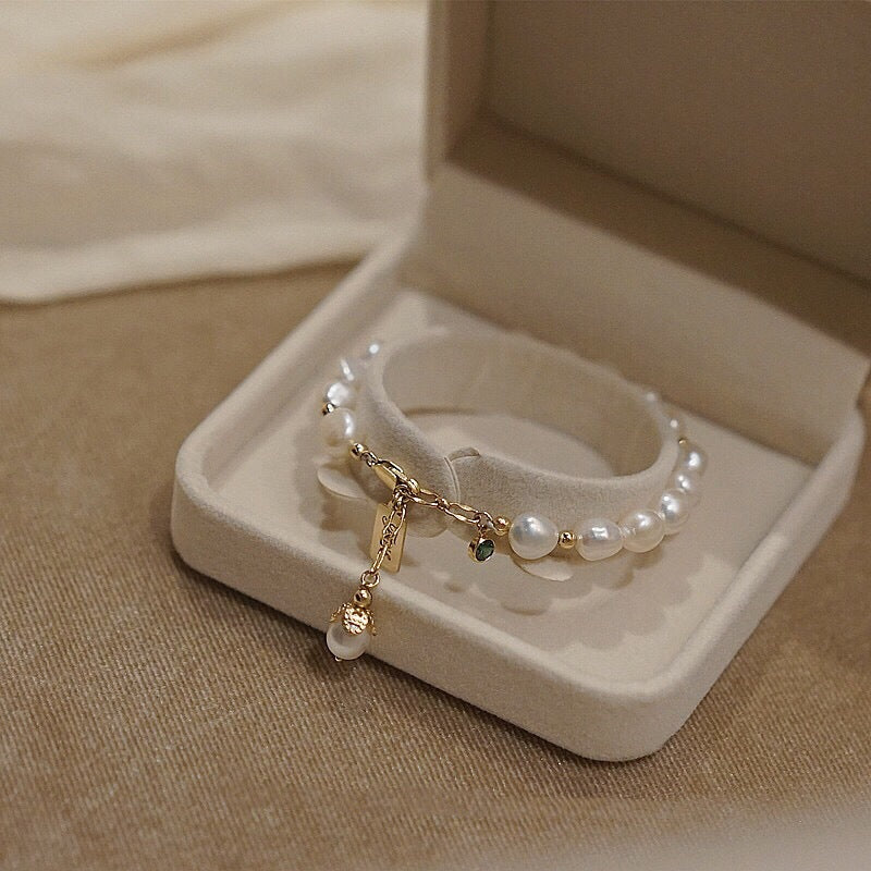 Natural Zircon Pearl Bracelet Luxury Jewelry - One Red Hill