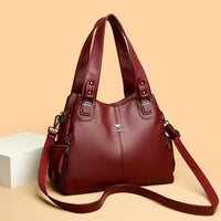 New Women's Shoulder Bag Fashion Elegant Crossbody Bag Vintage Shoulder Tote Bag Designer Ladies Large Capacity Purse Bags - One Red Hill