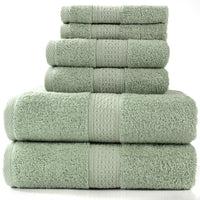 Home Simple Cotton Absorbent Towel Bath Towel 6-Piece Set - One Red Hill