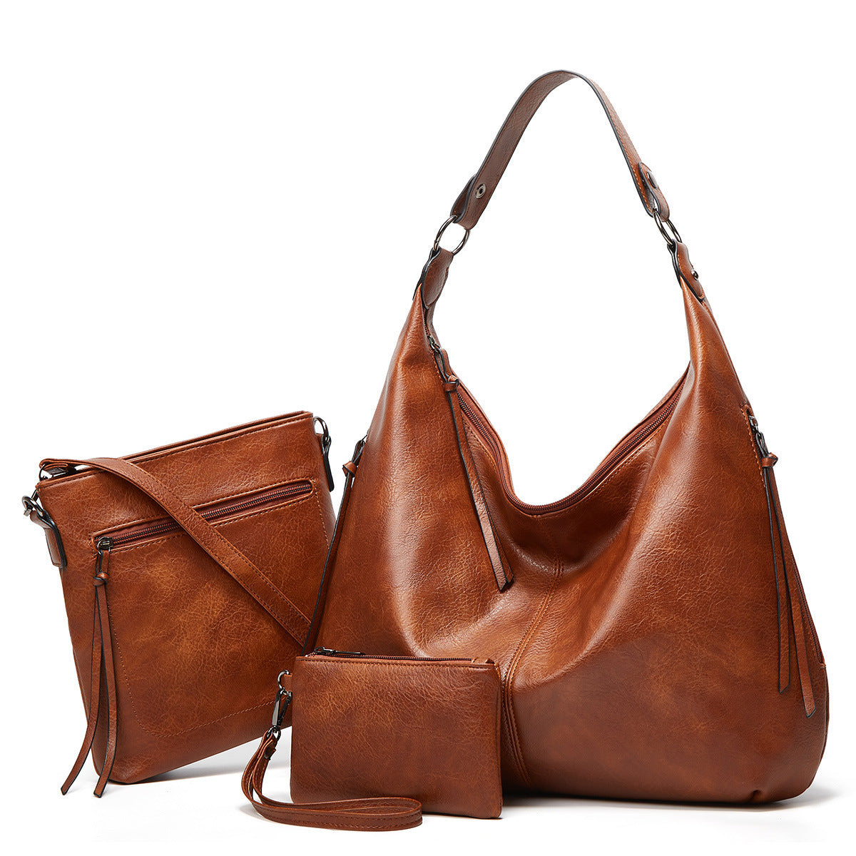 Large Capacity Son Mother Tote Texture Casual Portable Shoulder Bag Versatile Simple Women's Autumn And Winter - One Red Hill