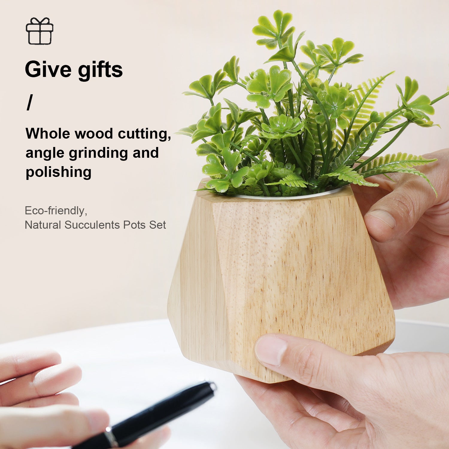 Simple Wooden Flowerpot Creative Home Garden - One Red Hill