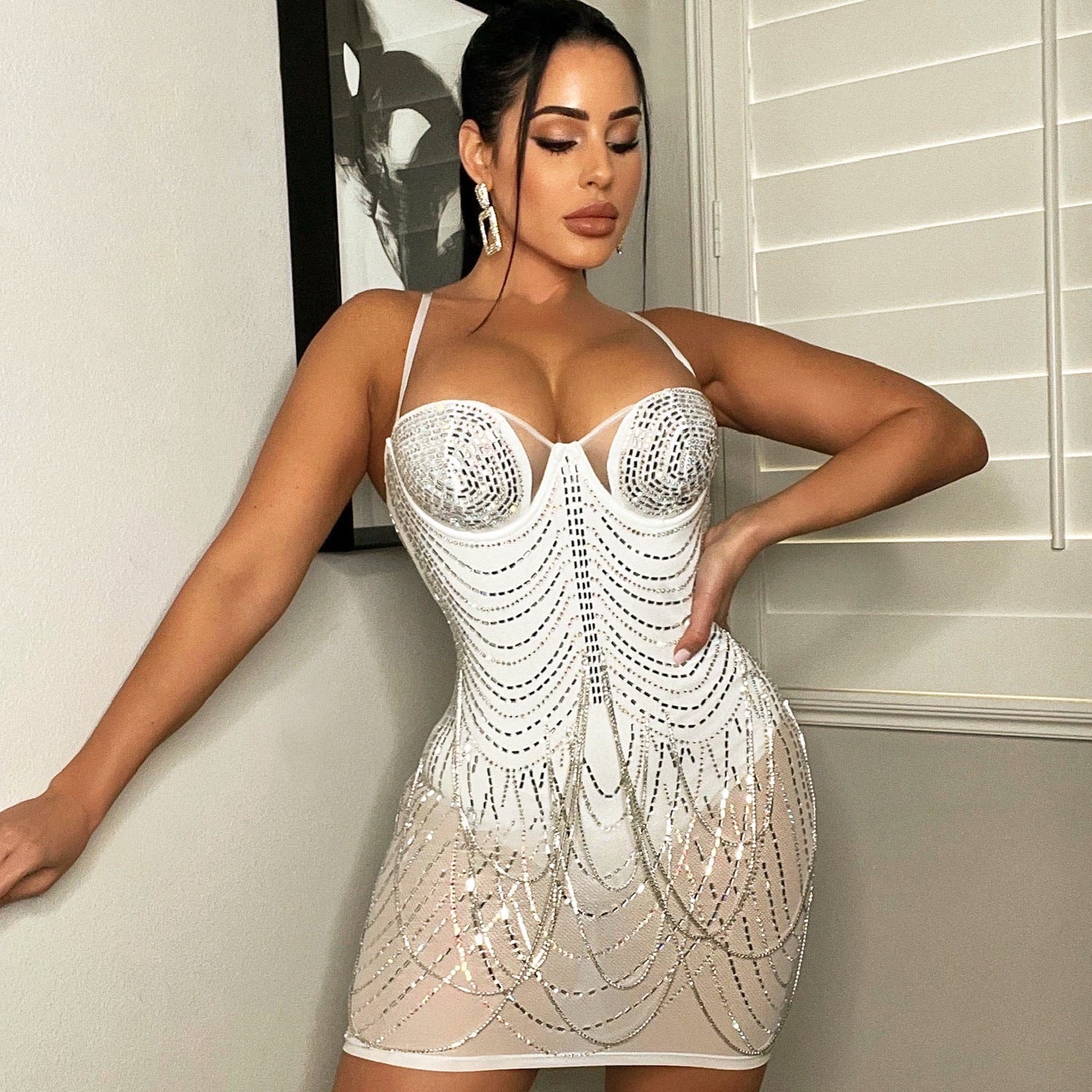 Fashion Personality Tassel Suspender Dress