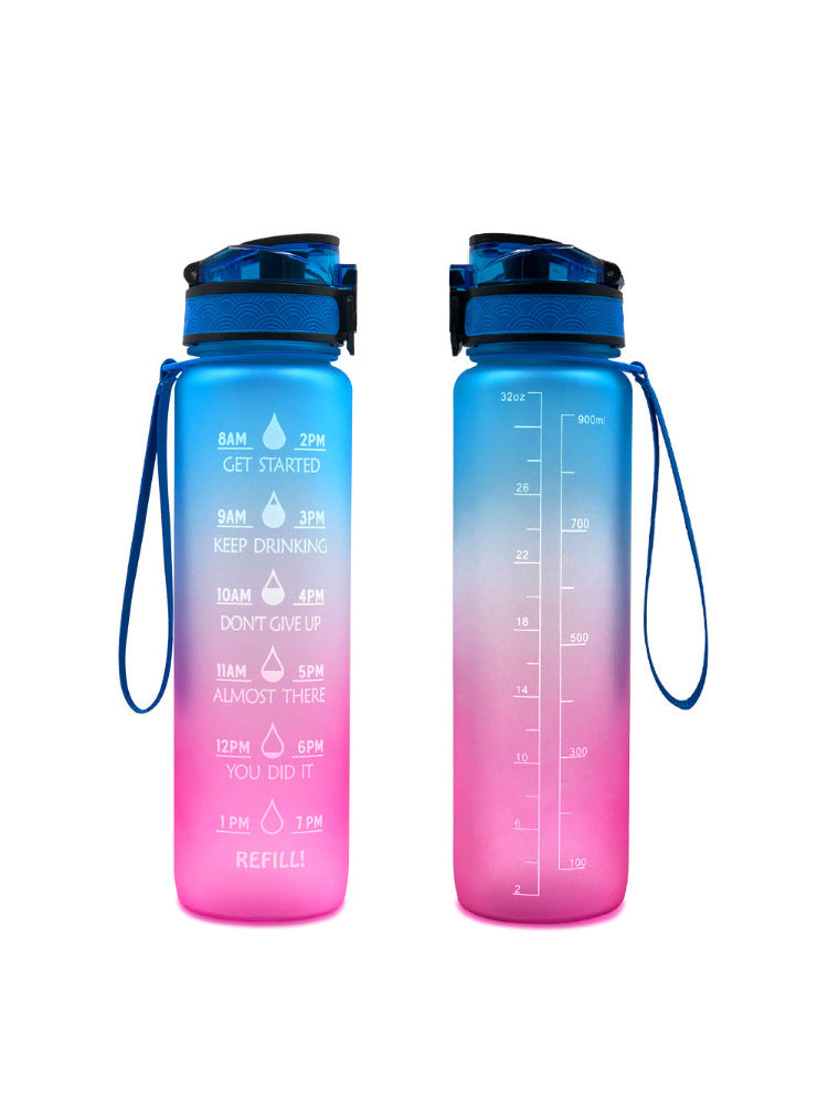 Transparent Flask Water Bottle 1000ml Bottled Kawaii Bottle Bpa Free Infuser Plastic Milk Sports Clear Water Bottle Kawaii Cup - One Red Hill