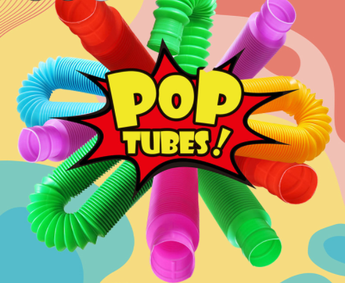 Fidget Toys Plastic PopTube Coil Children'S Creative Magical ToysCircle Funny Toys Early Development Educational Folding Toy