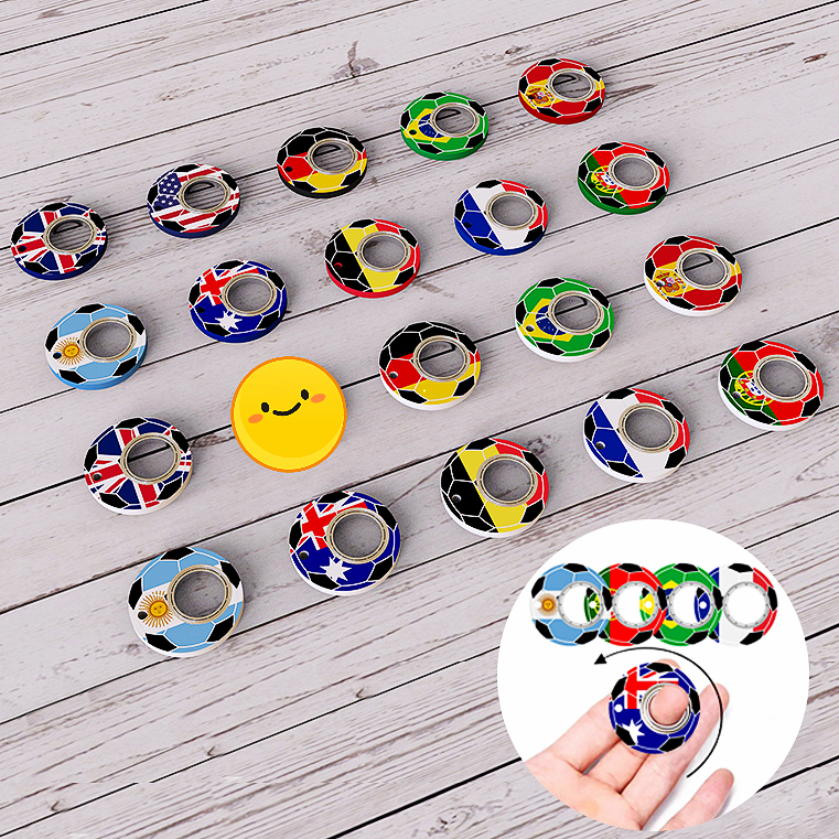 Creative Football World Cup Fidget Spinner Toy Keychain Hand Spinner Toy Finger Spinner Keychain Bottle Opener Kids Toy
