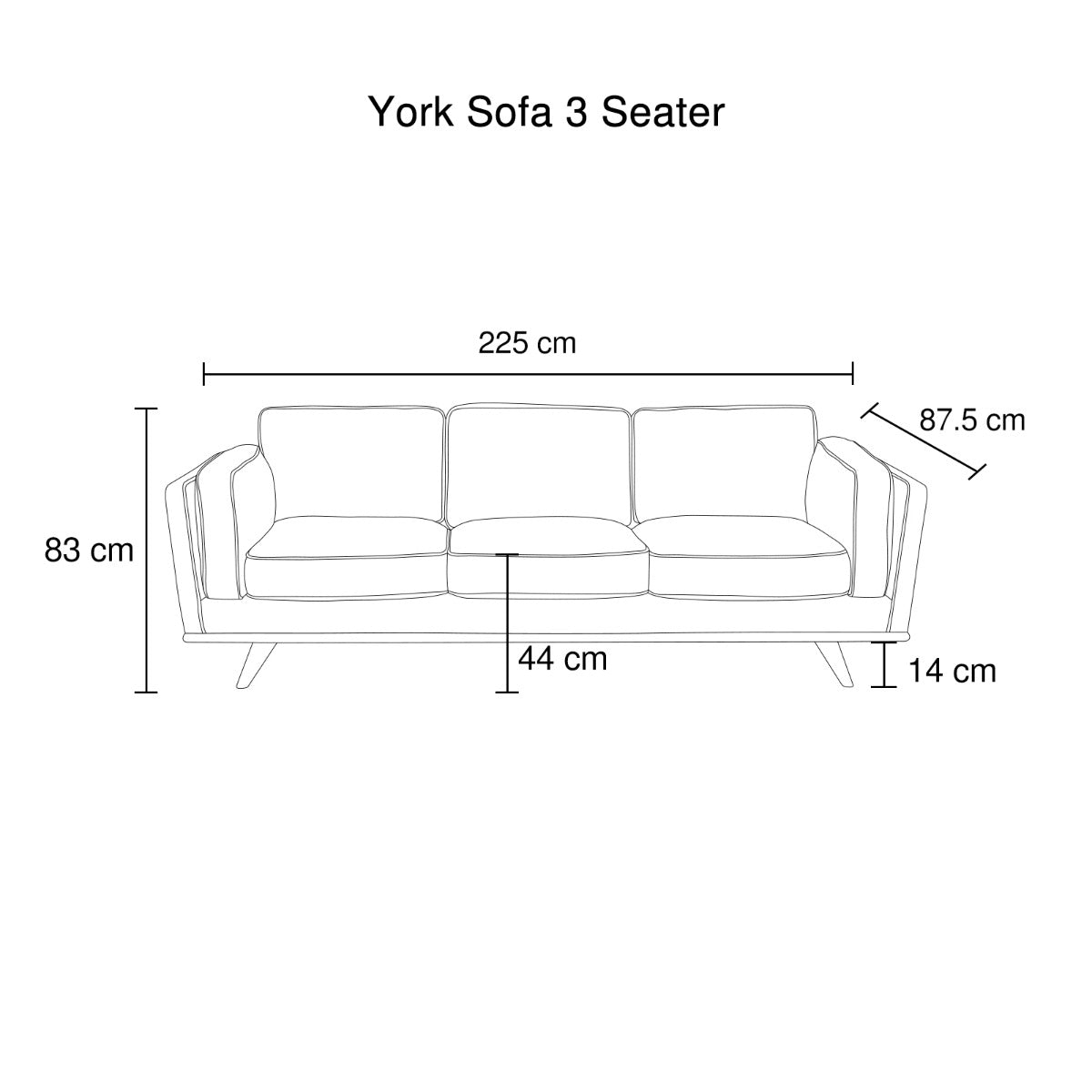 3 Seater Faux Sofa Brown Lounge Set for Living Room Couch with Wooden Frame